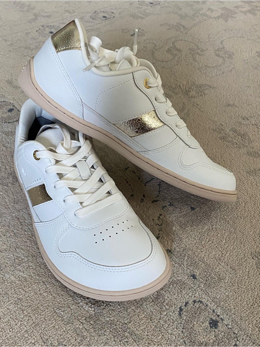 Be Lenka Cellestia White & Gold Barefoot Sneakers Leather Zero Drop 38 6.5